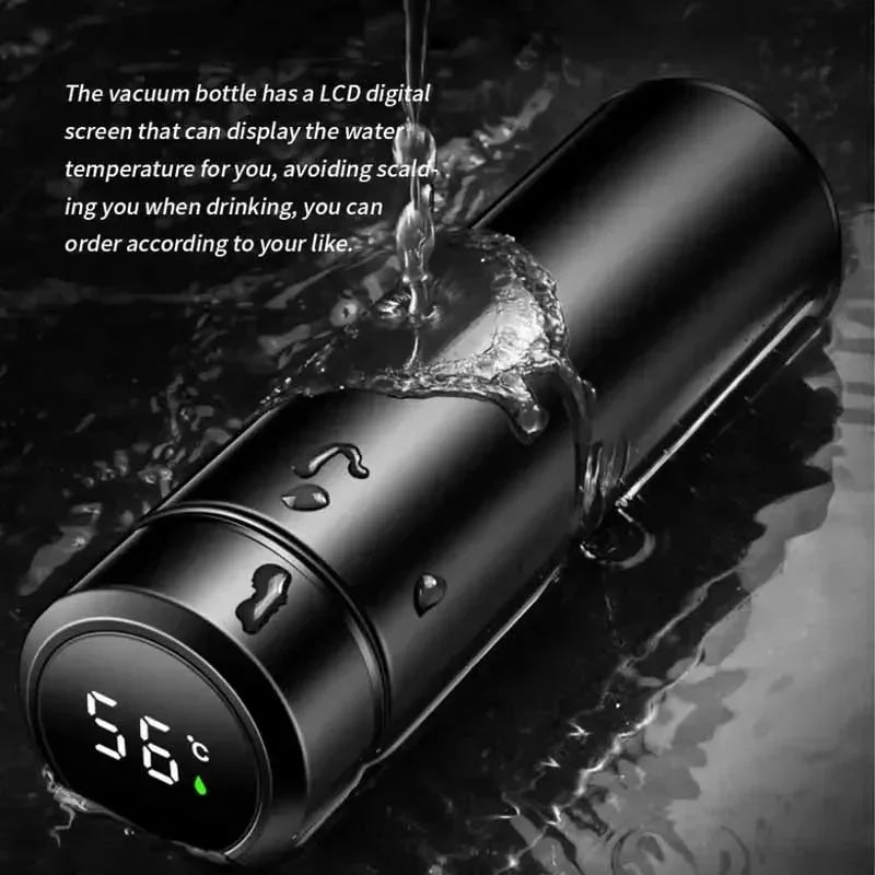 Smart Thermos Bottle with LED Temperature Display – Sleek, Insulated, and Touch-Activated