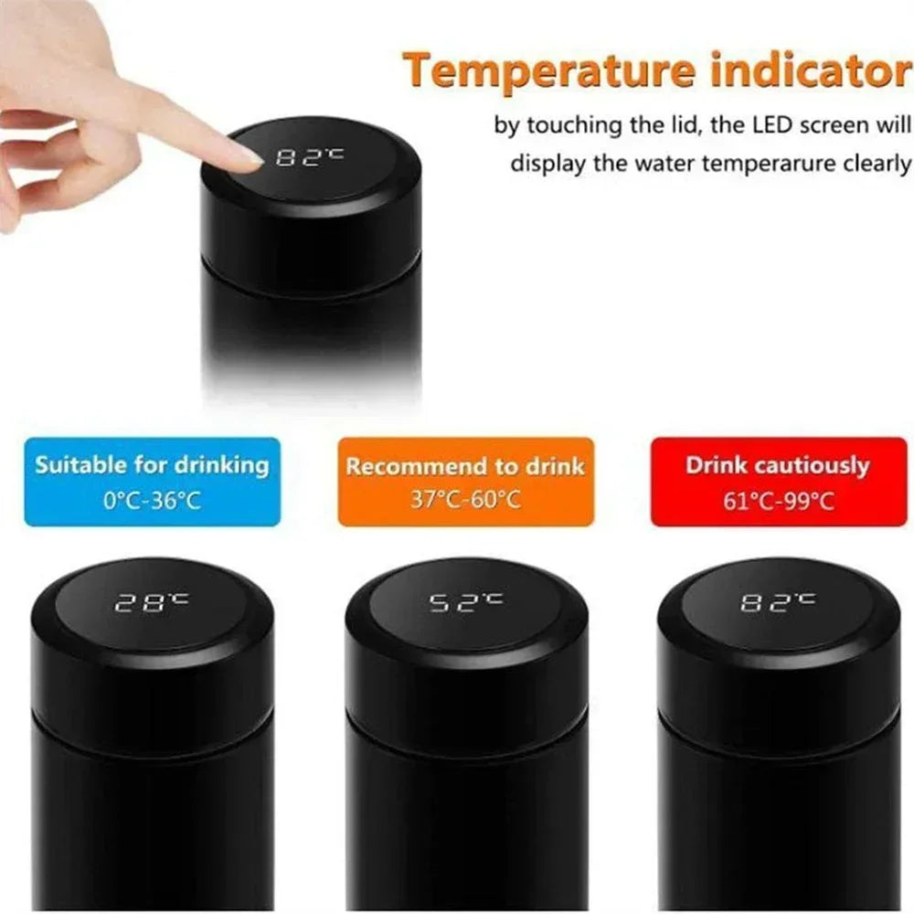 Smart Thermos Bottle with LED Temperature Display – Sleek, Insulated, and Touch-Activated